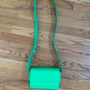Mango Bright Green small crossbody bag with adjustable wide strap